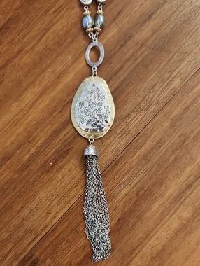 Ruby Rd. Gold and Silver Tassel Necklace